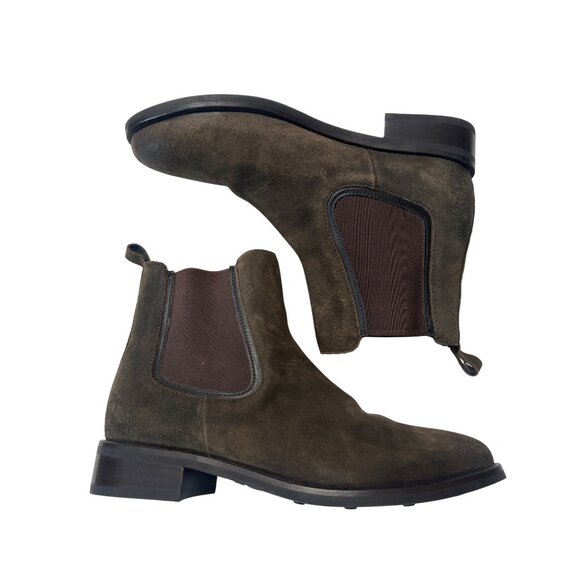 Thursday Boot Co. Womens Duchess Chelsea Boots Dark Olive 9 - Picture 3 of 11